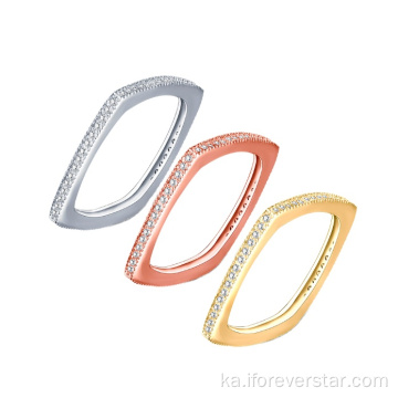 თეთრი ოქრო Plating Trendy Ring Silver 925